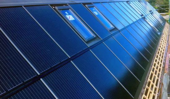 Solar fotovoltaics + solar thermal + skylight